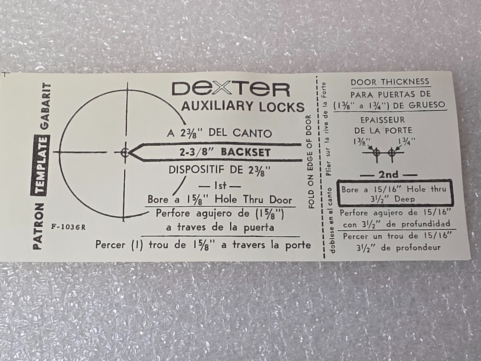 Old Dexter 4209 Double cylinder Deadbolt (Also Used On Old 1″ Thick Steel Doors)