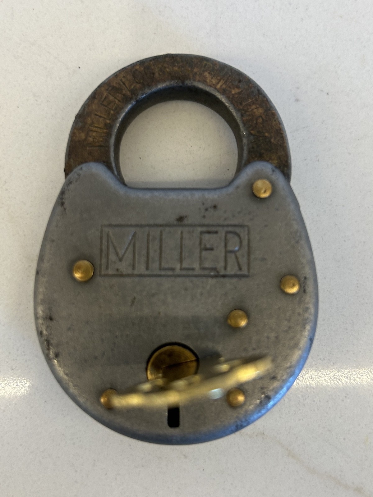 Vintage Miller Padlock Rare High Valued Historical American Lock