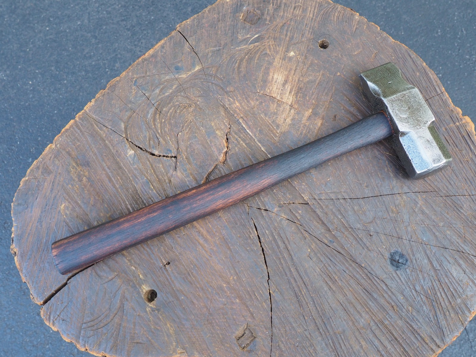 CRISP 2.8LB STRAIGHT PEIN “B&O RR” BLACKSMITH KNIFE BLADE HAMMER ANVIL VINTAGE