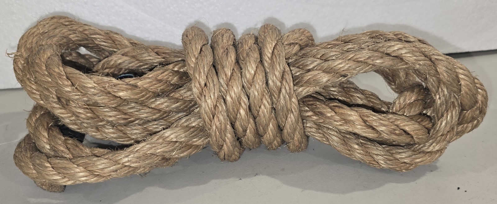 Upson Walton (UW) 5-PB Block Hook & Tackle Vintage Wooden Pulley w/ Rope
