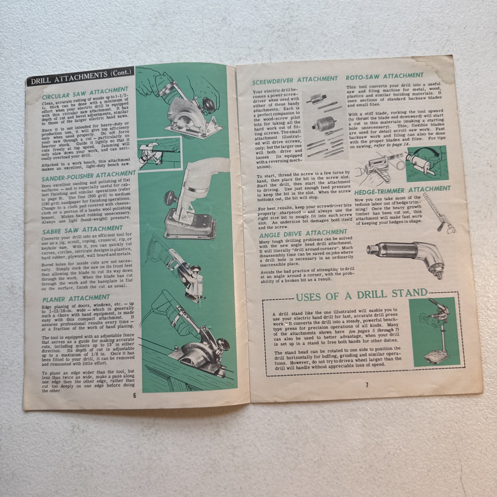Vintage Craftsman Handbook 1959 Powered Hand Tools