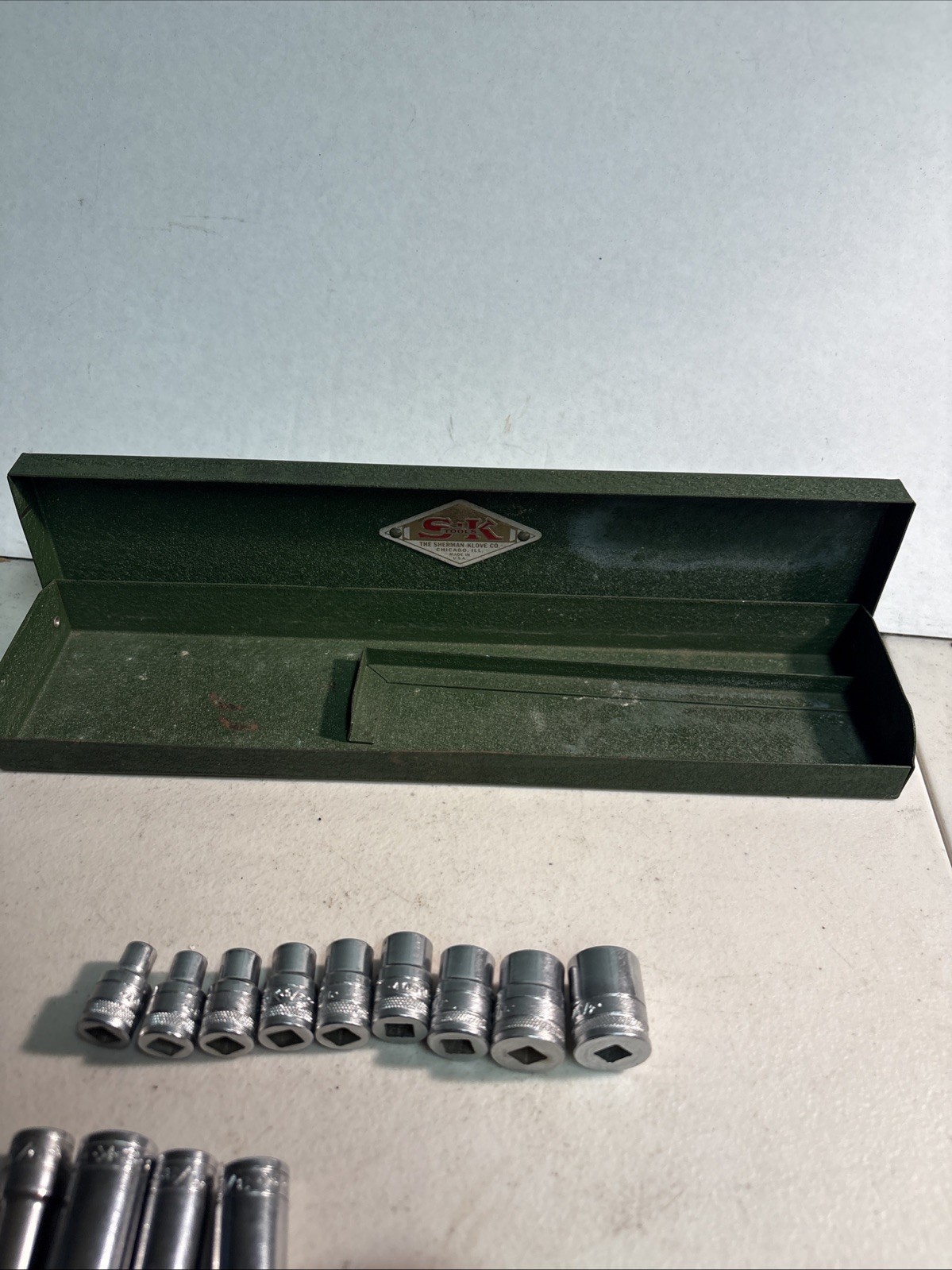 S – K 1/4″ Drive Socket Set with 15 Sockets & Original Case + 2extensions