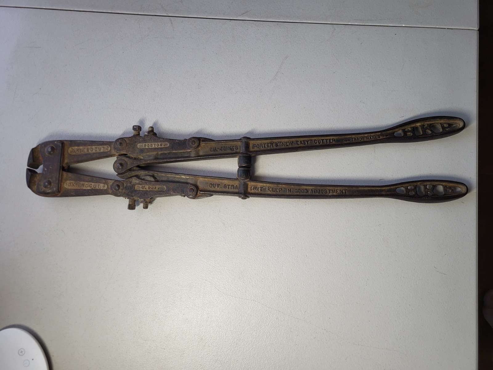 Antique 24″ HKP Porter’s New Easy End Cut Bolt Cutter Rare Tip VG Free Shipping