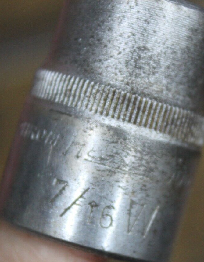 Vintage Hazet 900z 7/16″W Socket – 1/2″ Square Drive – 12 Point – Germany