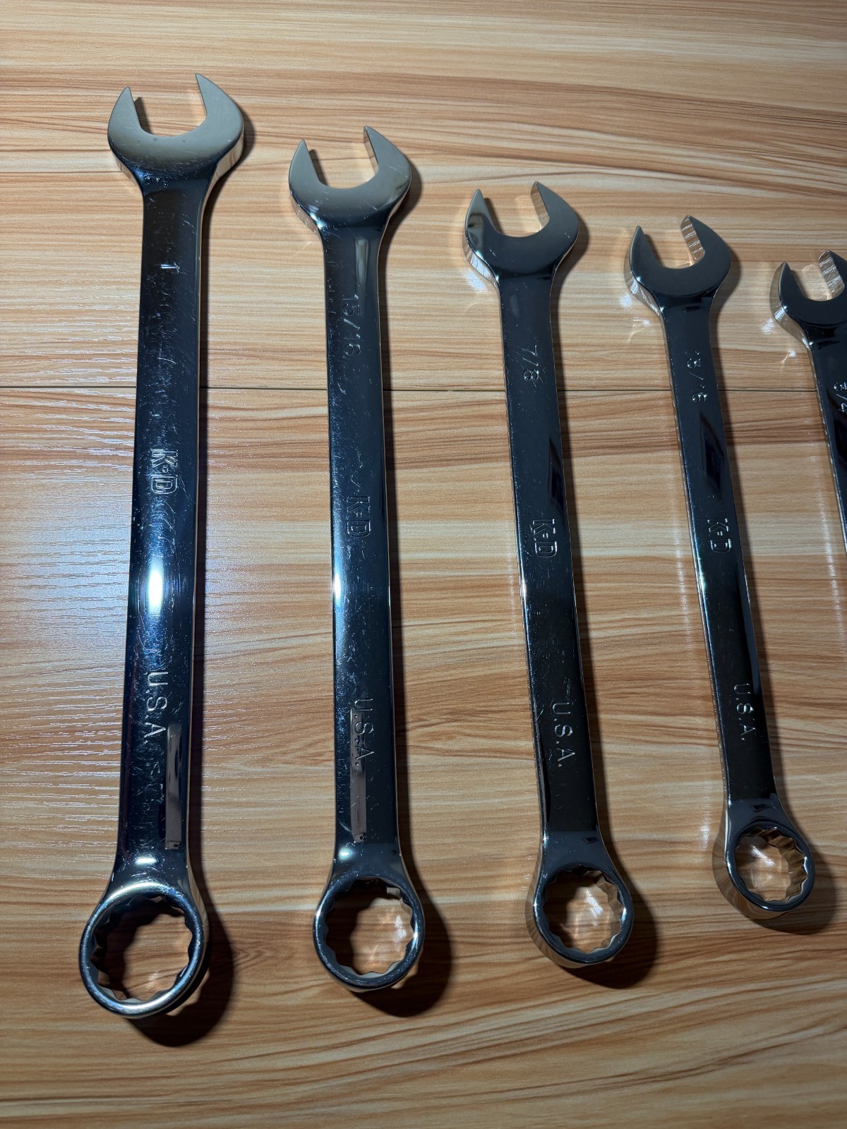 Vintage K-D Tools USA Combination Wrench Set 9/16″ – 1″ SAE 8pc Near Mint