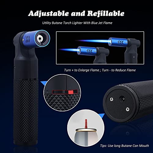 Blow Torch Sleek Adjustable Butane Torch Cooking Torch Lighter Camping Red