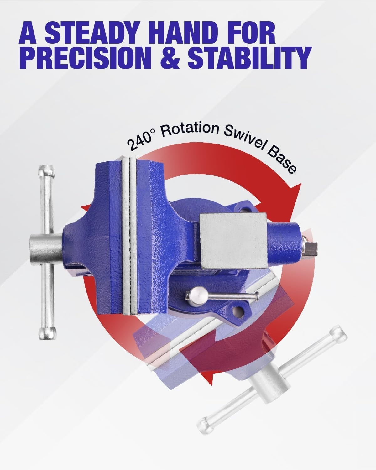 Versatile 4-1/2″ Home Vise with Large Anvil & Easy Installation for DIY Projects