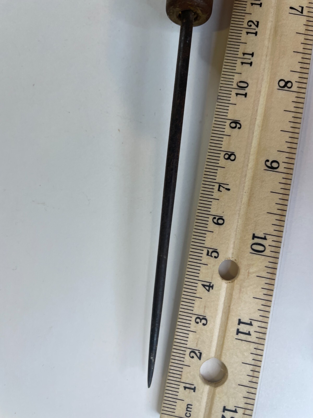 Vintage Star Union Products Company Peru Illinois Ice Pick w/ Wooden Handle