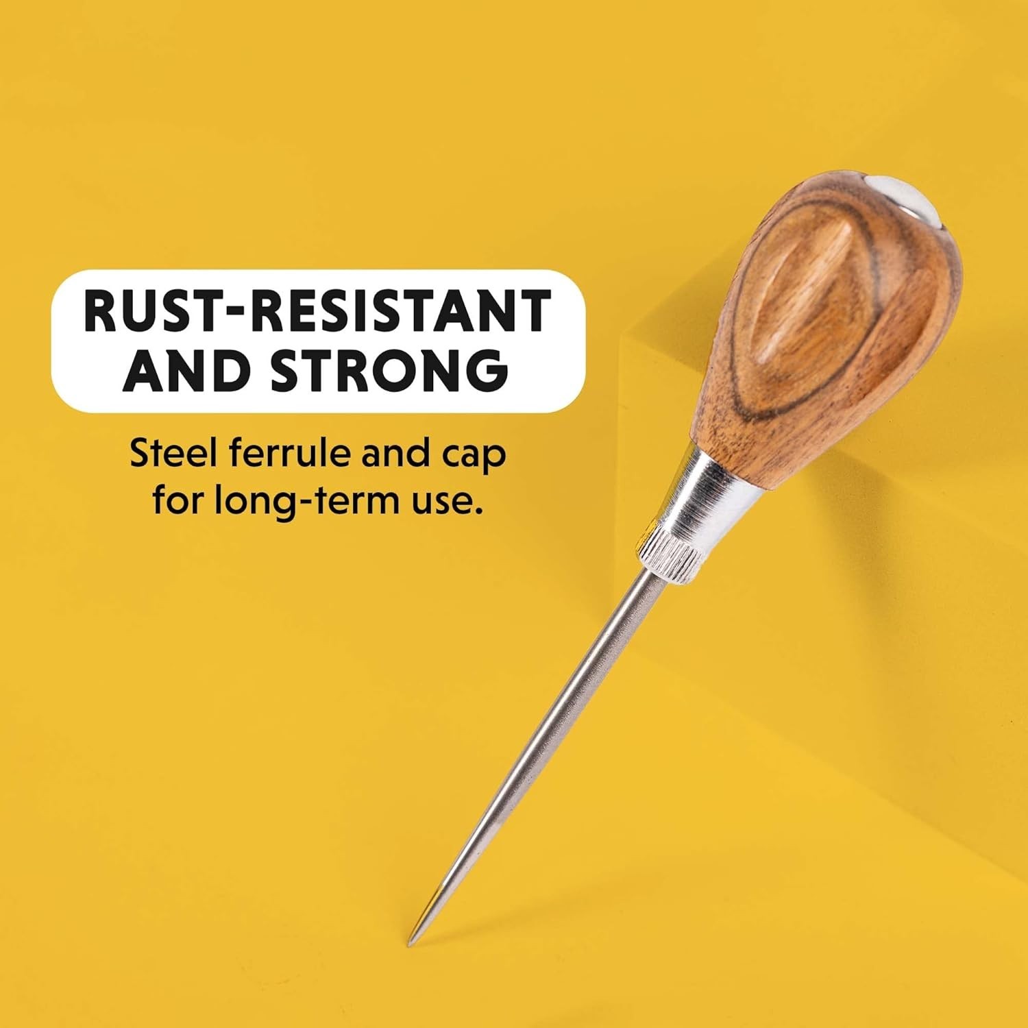 Scratch Awl Tool w/ Hardwood Handle & Alloy Steel Blade