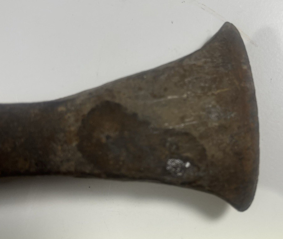 Antique Forged Mattock Grub Hoe Head 13⅜” Dual Blade Axe Adze Rustic Tool
