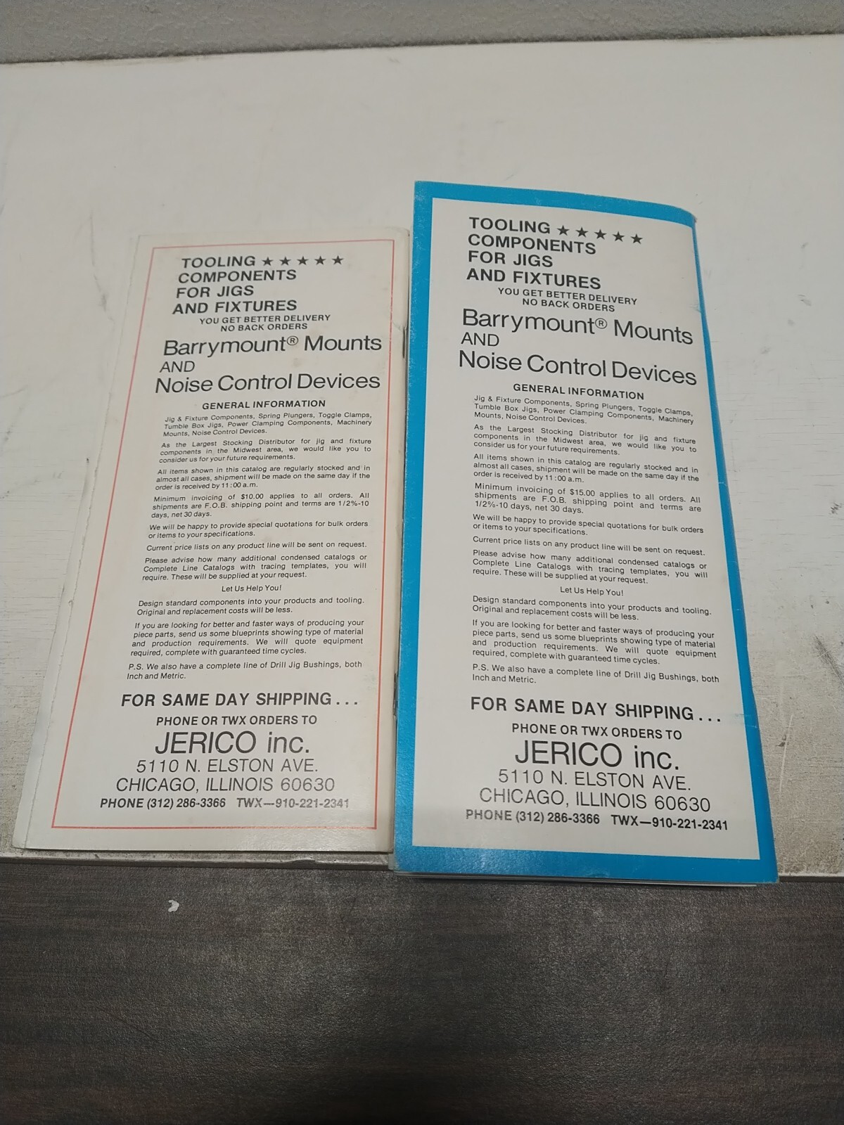Vlier Tool Parts Pocket Catalog Lot of 2 1982 1983 PB Screw Bolt Clamp Washer