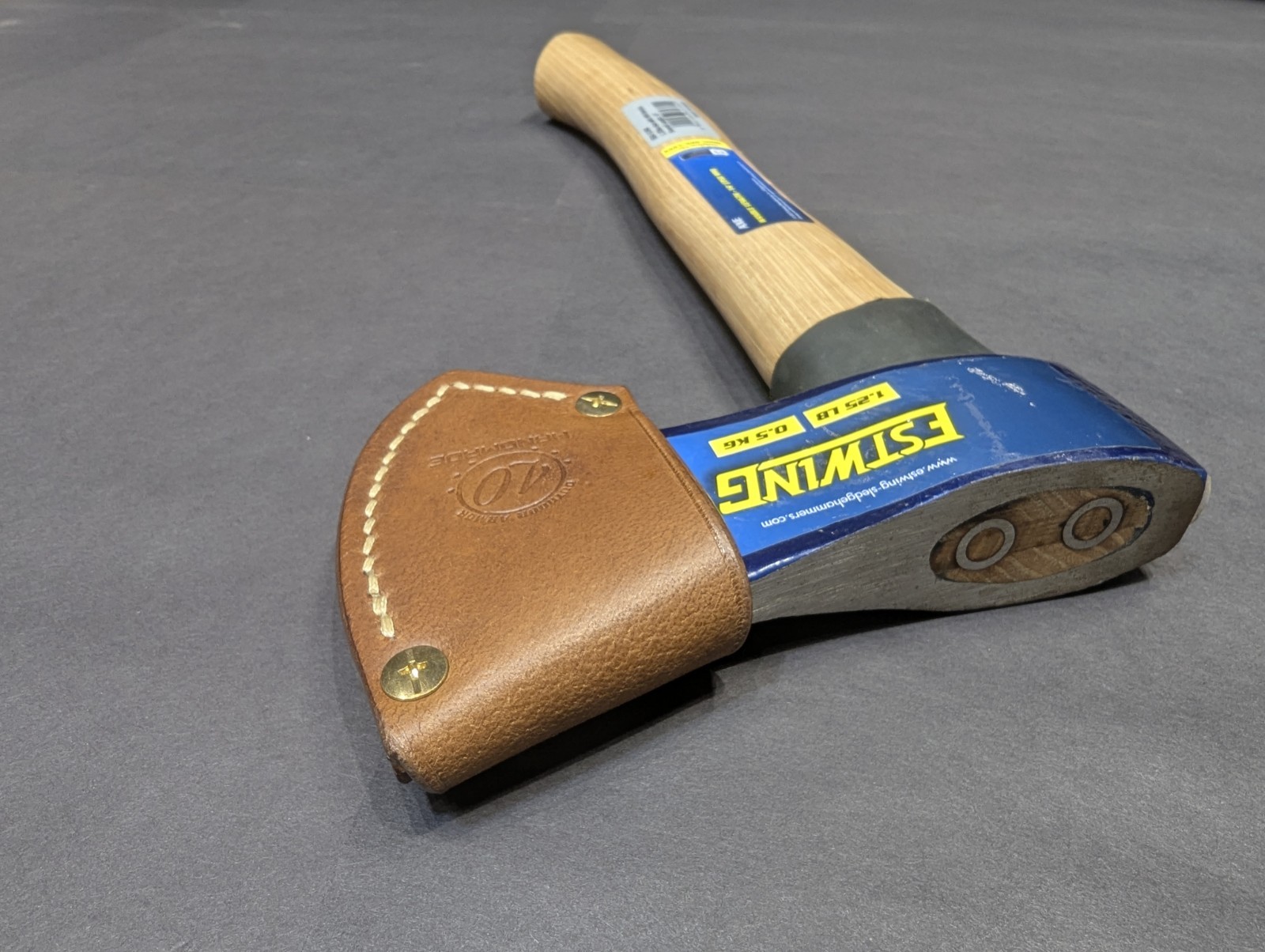 Estwing 1.25lb. Axe w/ Hickory Haft Handmade Leather Axe Mask “Only” Read Descri