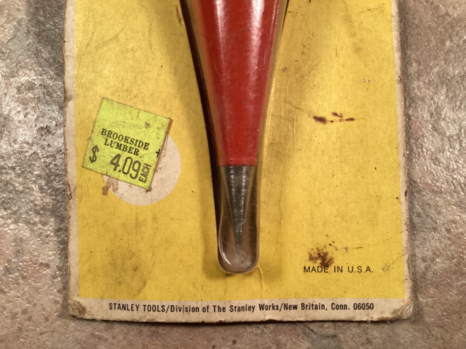 Vintage Stanley Plumb Bob NOS 12 0z. #47-172 Rust-Proof Steel Tip Accurate USA