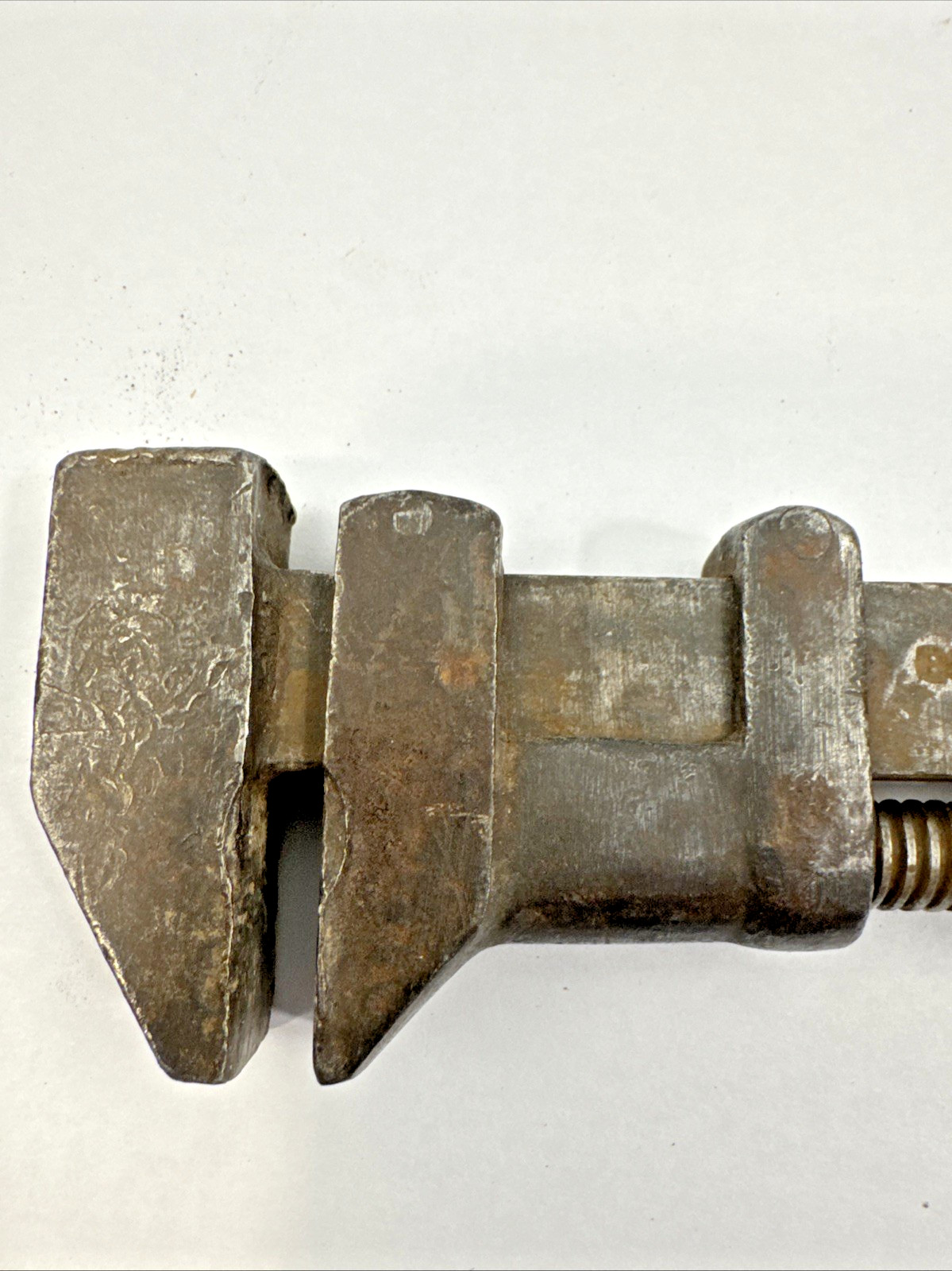 Antique P.S. & W Co. 8″ Solid Bar Monkey Wrench (Pat. Jan. 14 1896)