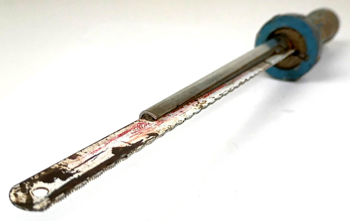 M. Klein & Sons Hacksaw No. 73 Blue Cast Aluminum Handle Vintage USA EE1825