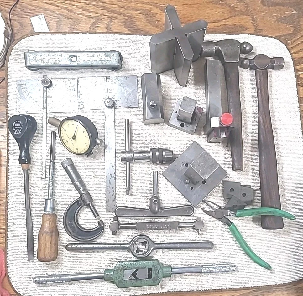MACHINIST TOOLS LATHE MILL MACHINIST LOT BLOCKS Snap-on Starrett Lufkin Plumb