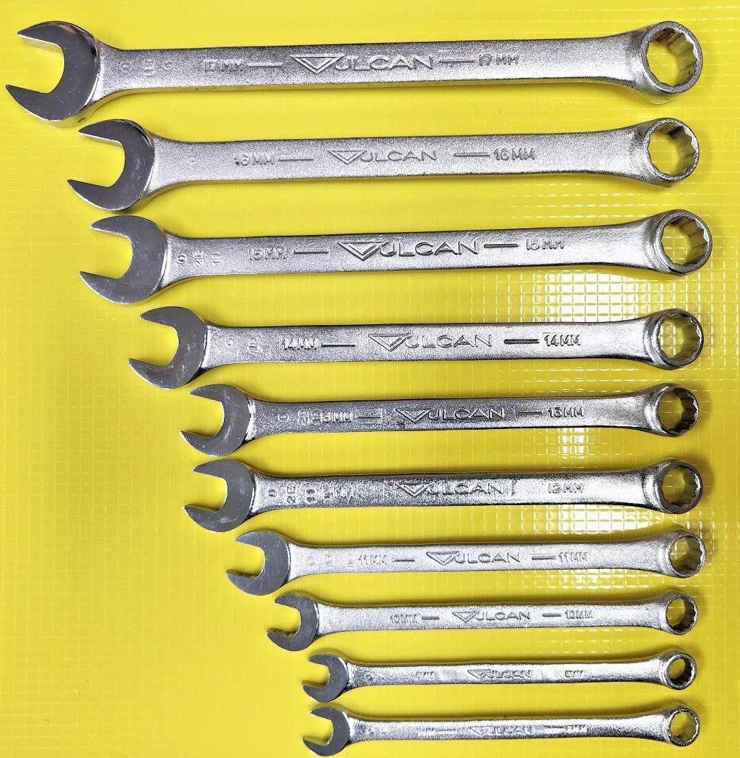 Williams Tools Superwrench VULCAN 10pc Combo Wrenches w. Roll Up Pouch Metric