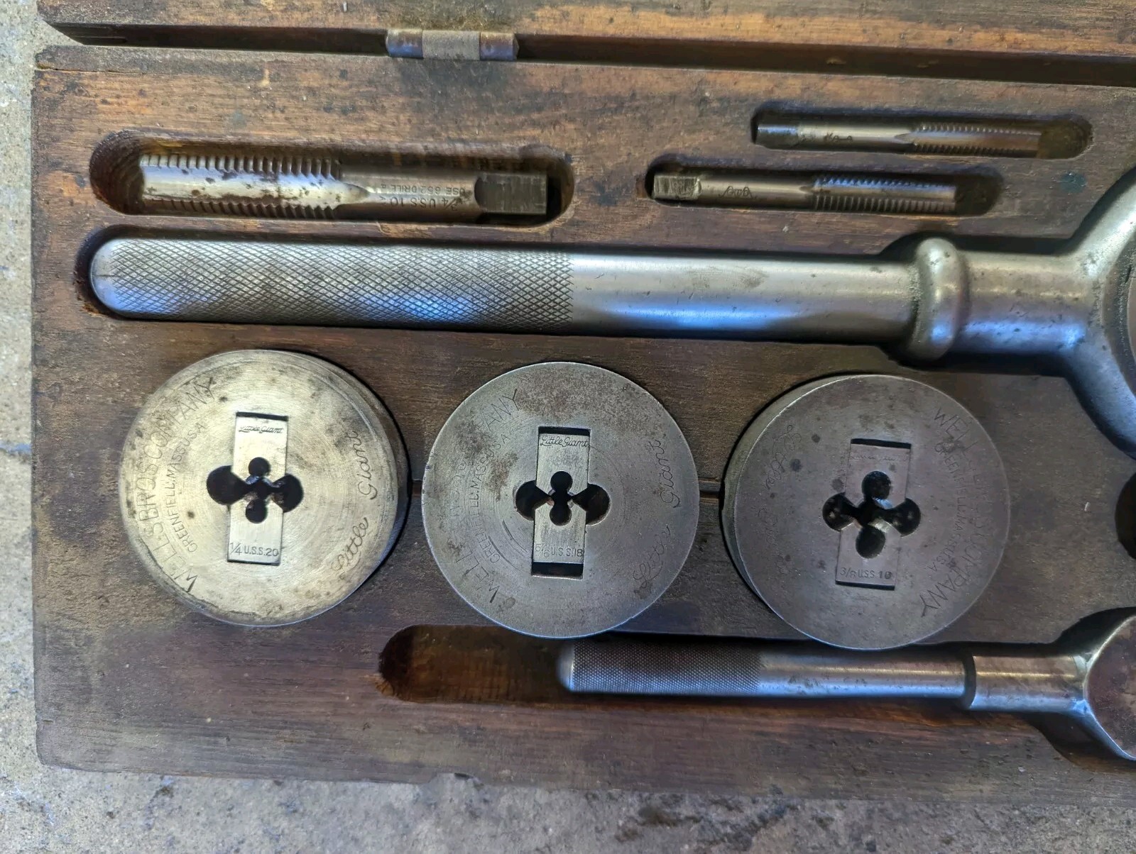 Vintage Greenfield USA Little Giant No 5 Tap And Die Set With Wooden Box