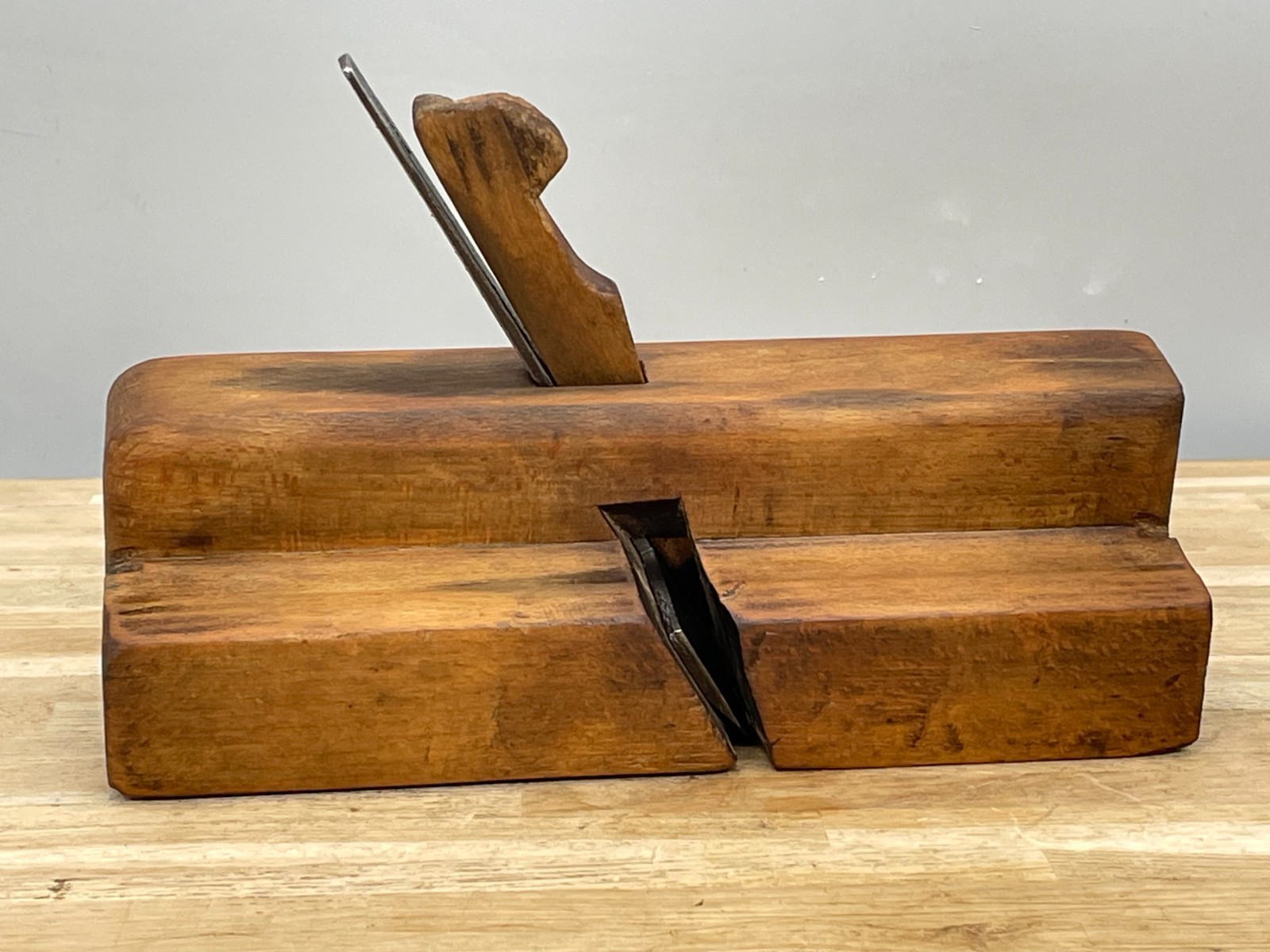 Vintage Large Tyzack Complex Moulding Plane Lambs Tongue Sash Plane Tool