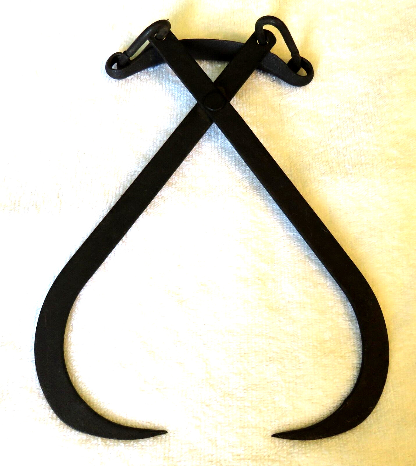 Antique Ice Block Tongs-Forged Cast Iron Ice Hook Primitive Vintage