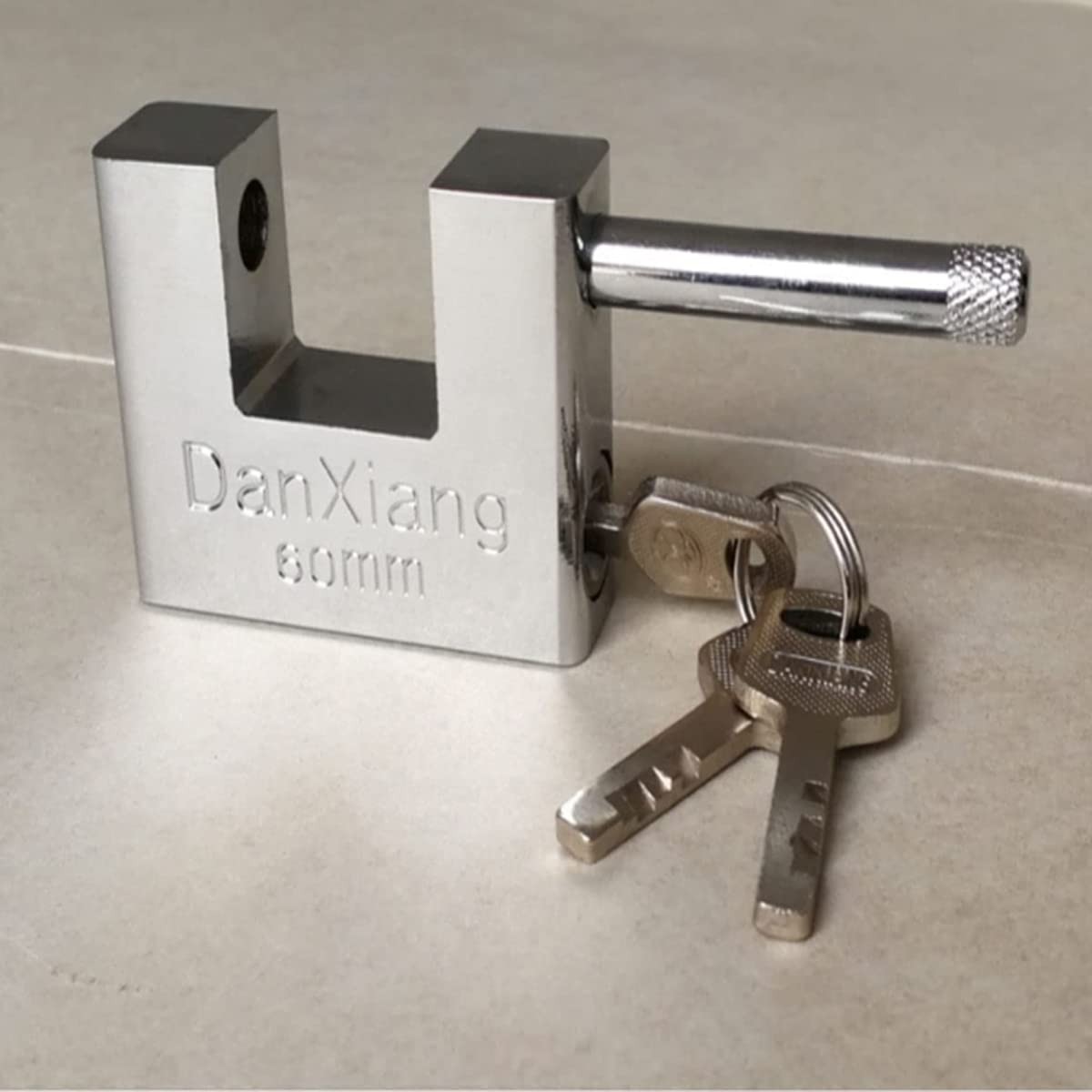 D-Shaped Heavy Duty Security Padlock with 3 Keys,Hardened Solid Steel Hardwar…