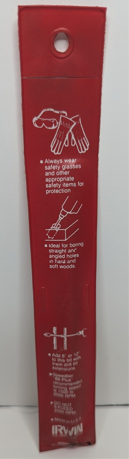 NOS Vintage IRWIN Speedbor “88-Plus” 3/8″ Electric Wood Drill Bit USA Made
