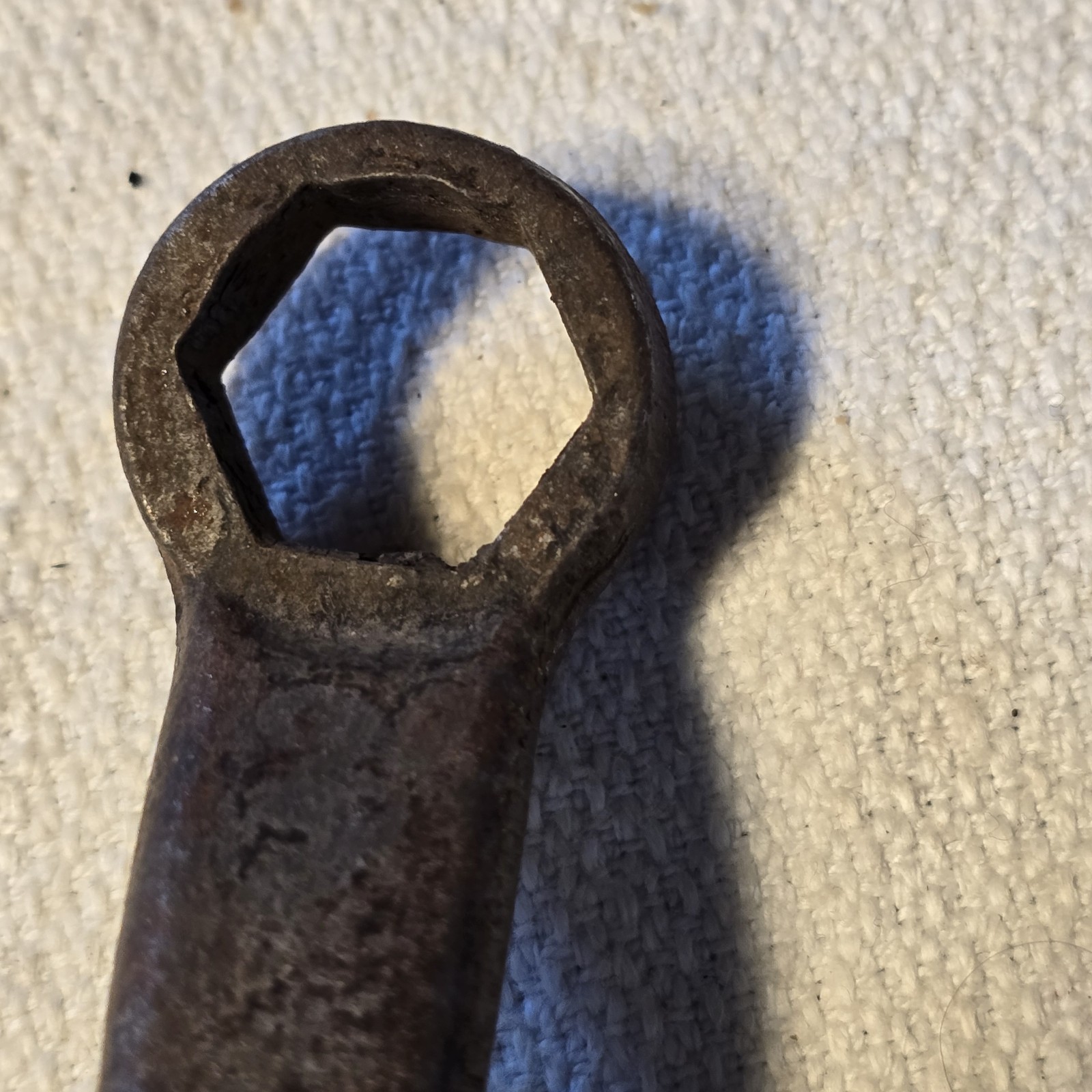 Antique 3/4 Single Box End Striking Wrench Hammer Wrench 9” Marked N In…