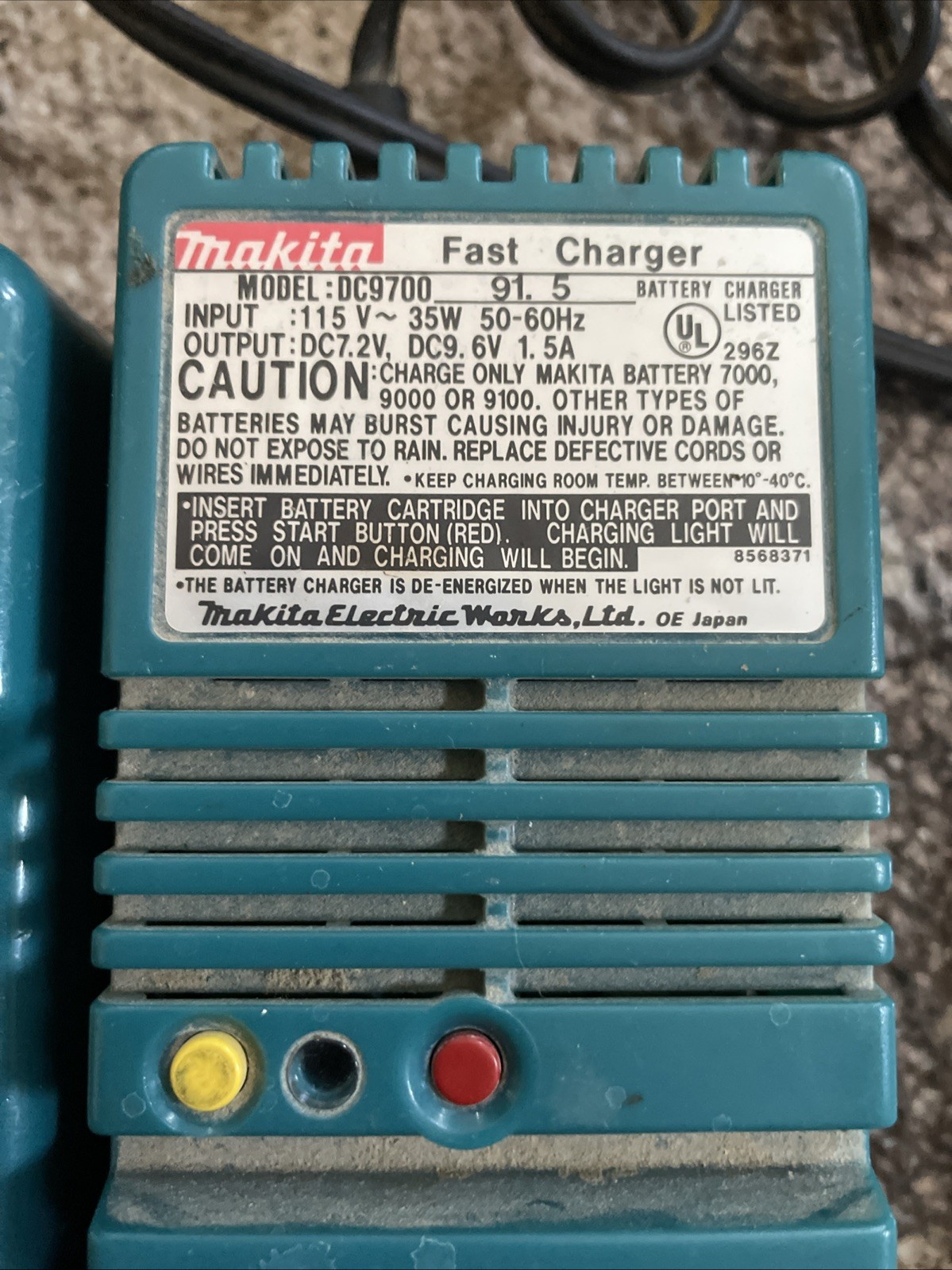 Set Of 2 Makita 80’s Cordless Angle Drill/Jig-Saw Set/7.2 Volt/Metal Case/