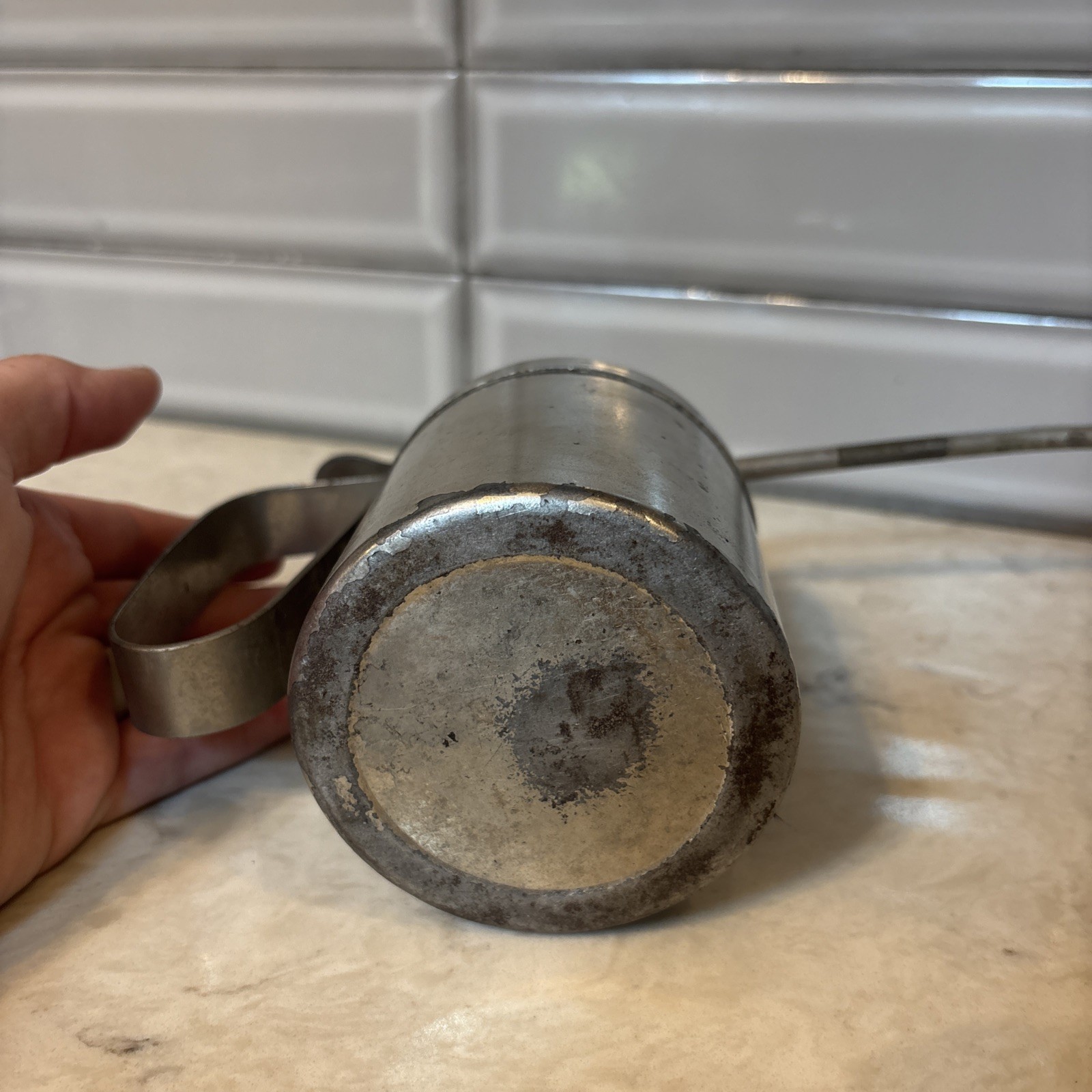 Unbranded Oil Can Tool Vintage Industrial Thumb Pump Oiler