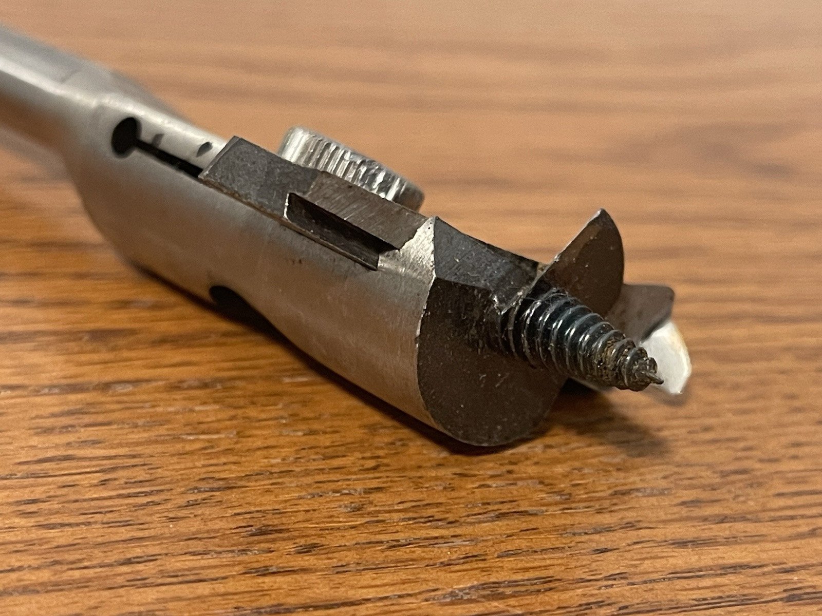 Vintage Irwin No. 22 Micro-Dial Expansive Wood Bit Bores 7/8″ – 3″ Drill Bit