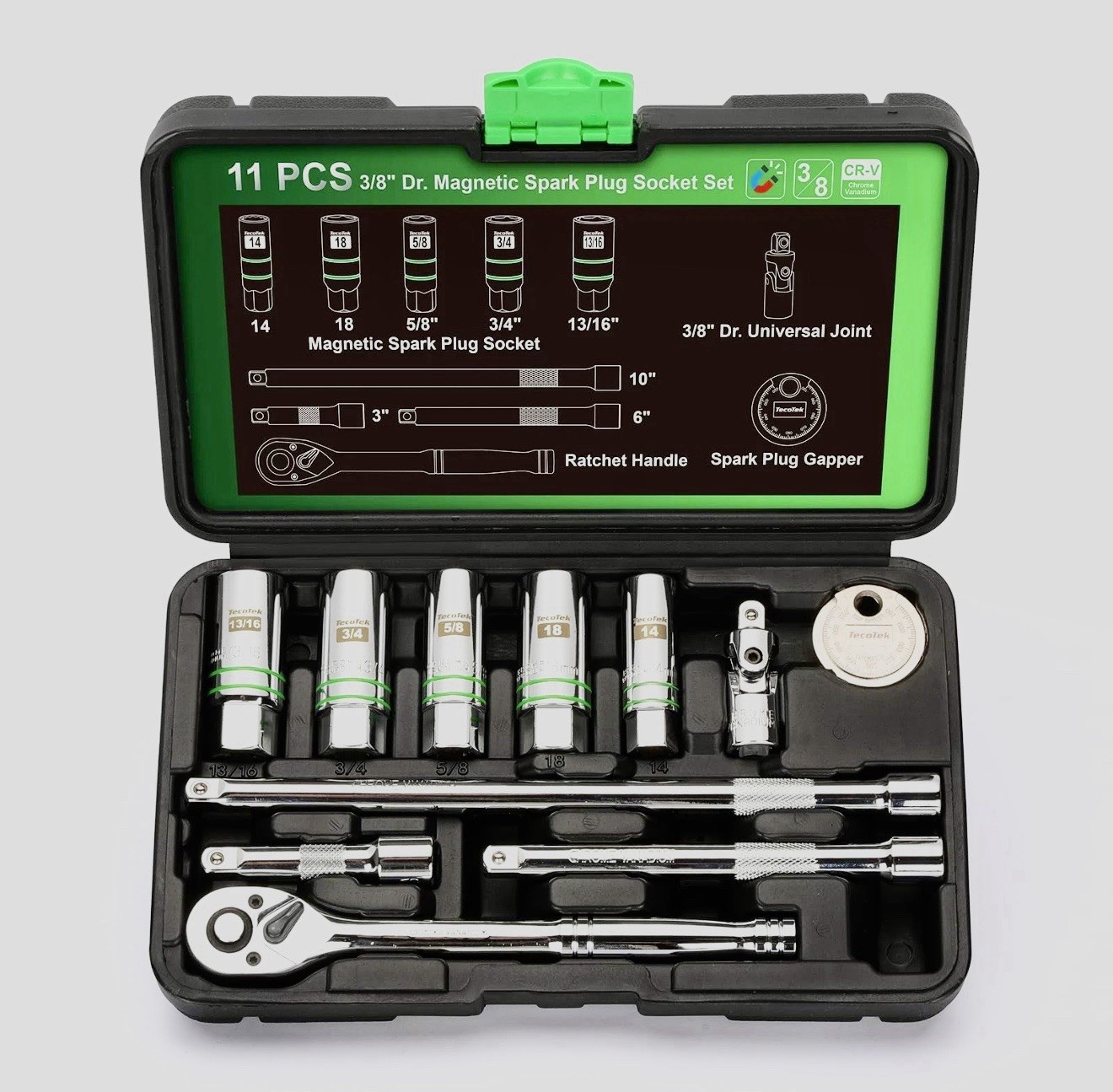 TecoTek 11-Piece Magnetic Spark Plug Socket 11 Piece