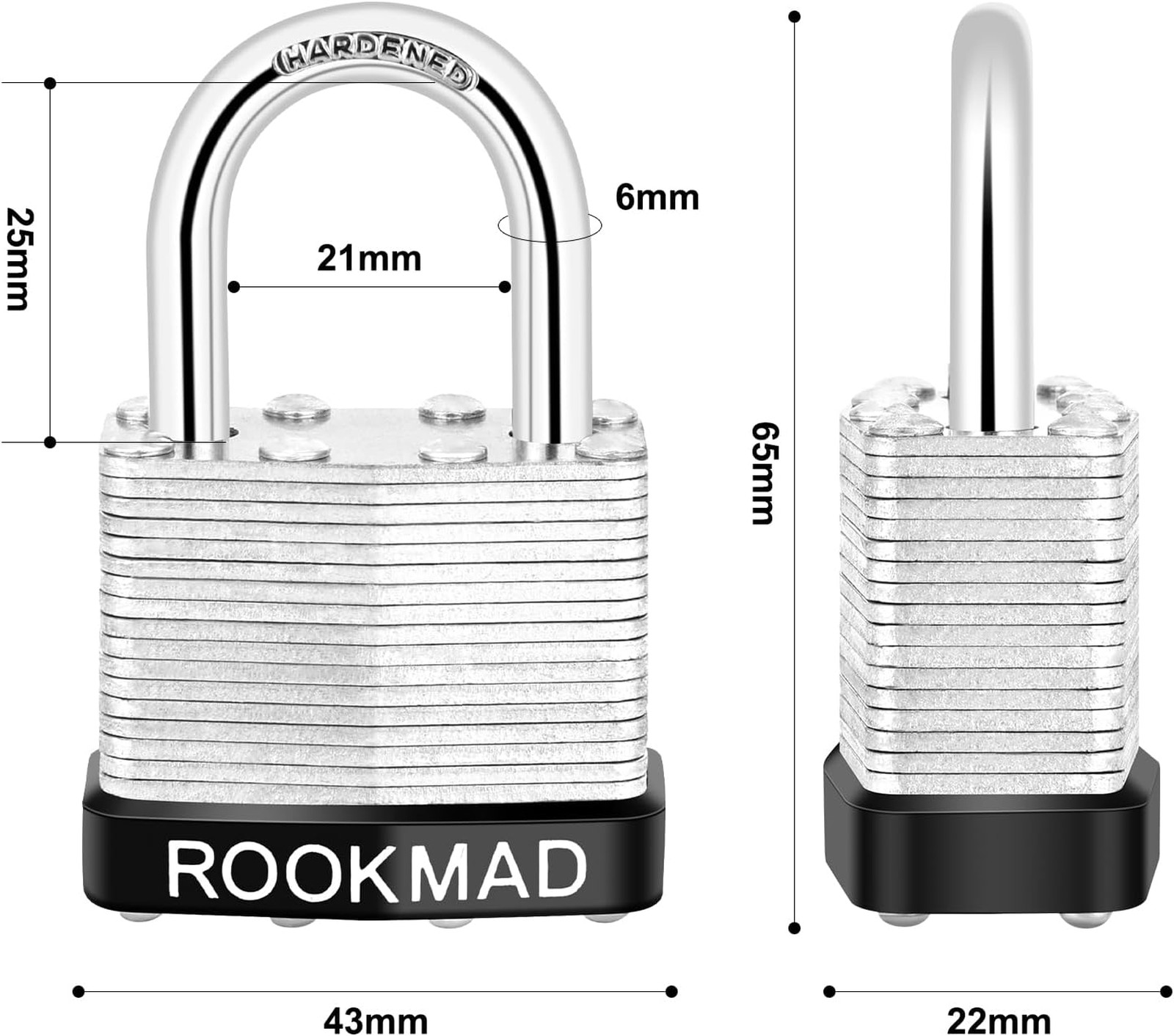 Keyed Padlocks Laminated Steel 10 Pack Keyed Alike Locks for Residential Fences