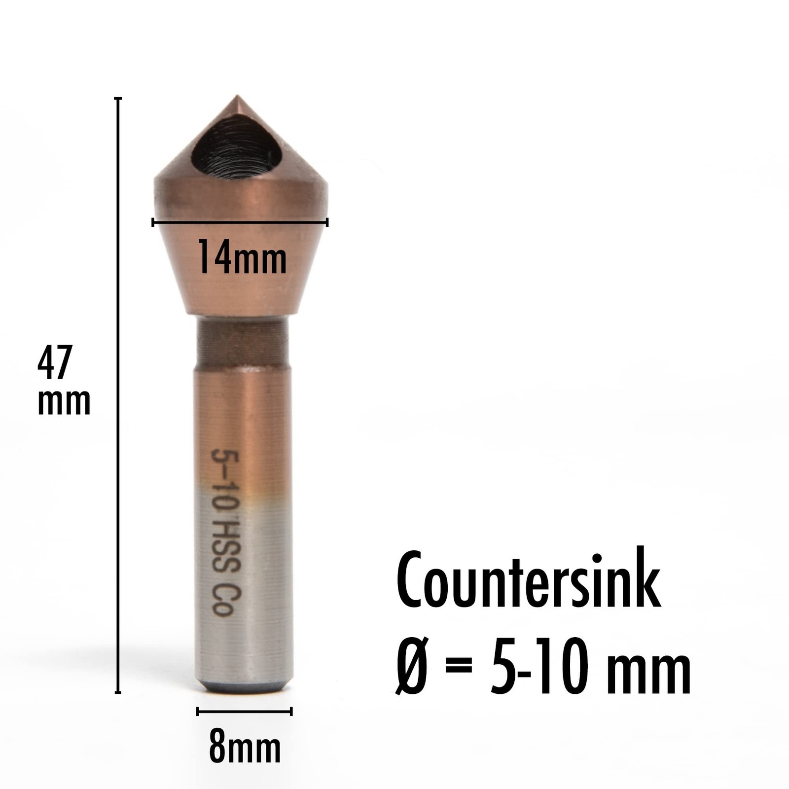 Cobalt Steel Single End Countersink Drill Bit with Cobalt Coating F… Fast Ship