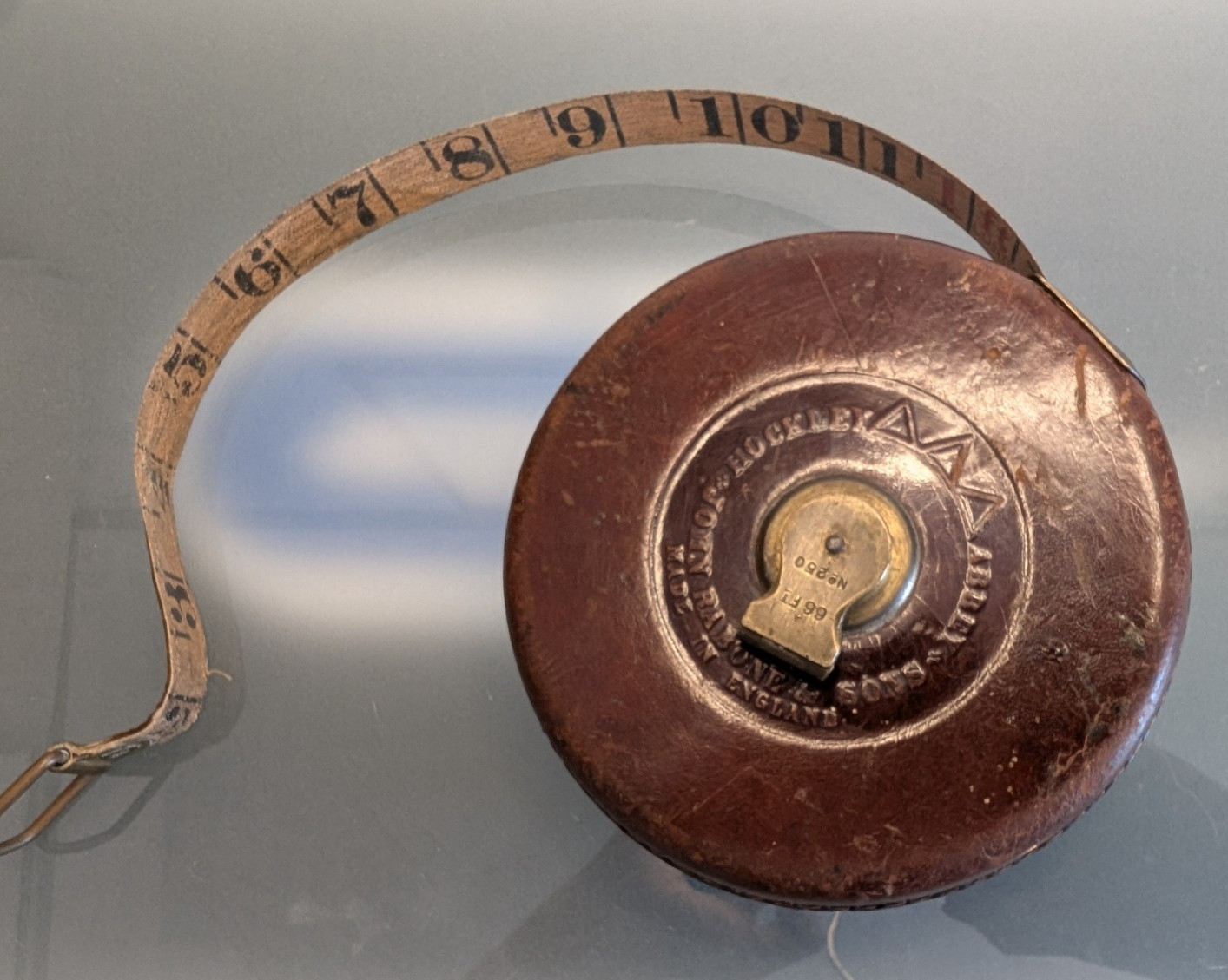 Vintage John Rabone & Sons Leather Bound Tape Measure No 250 66ft