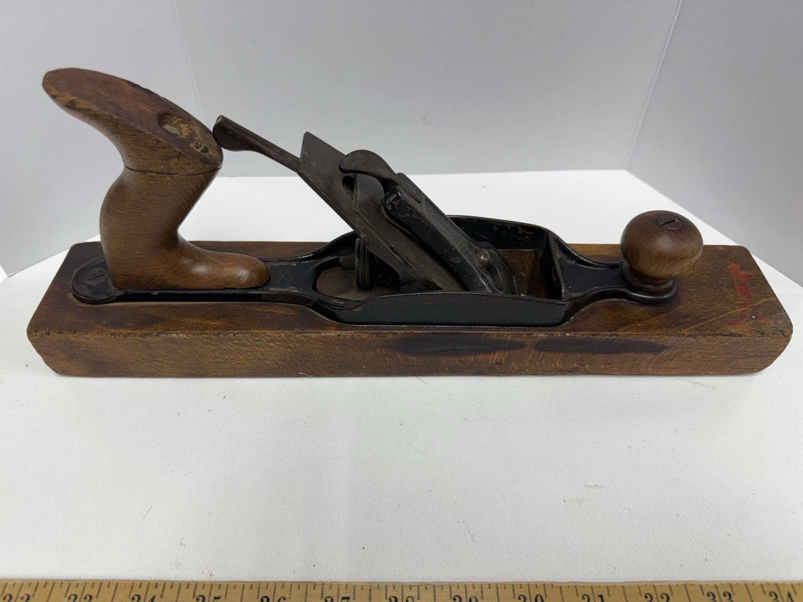 VTG Fulton 15” Transitional Wooden Hand Plane Sold By Sears Between 1904 To 1944