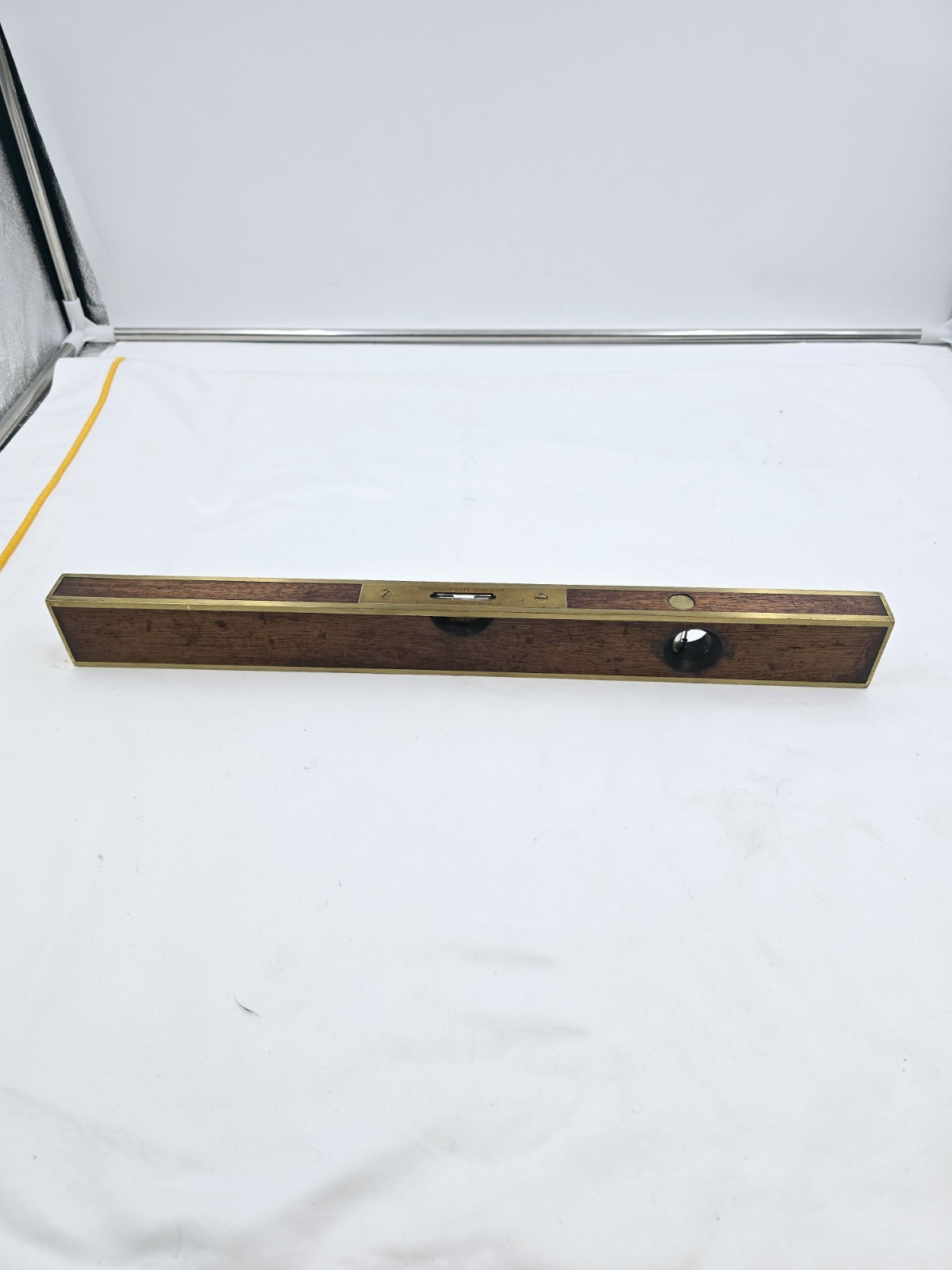 Vintage Goodell-Pratt Brass Bound Mahogany Level 18″