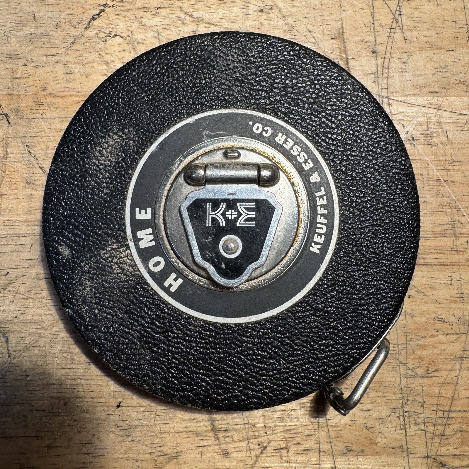 Vtg KEUFFEL & ESSER Favorite Wyteface Steel Tape Measure 50′ Feet