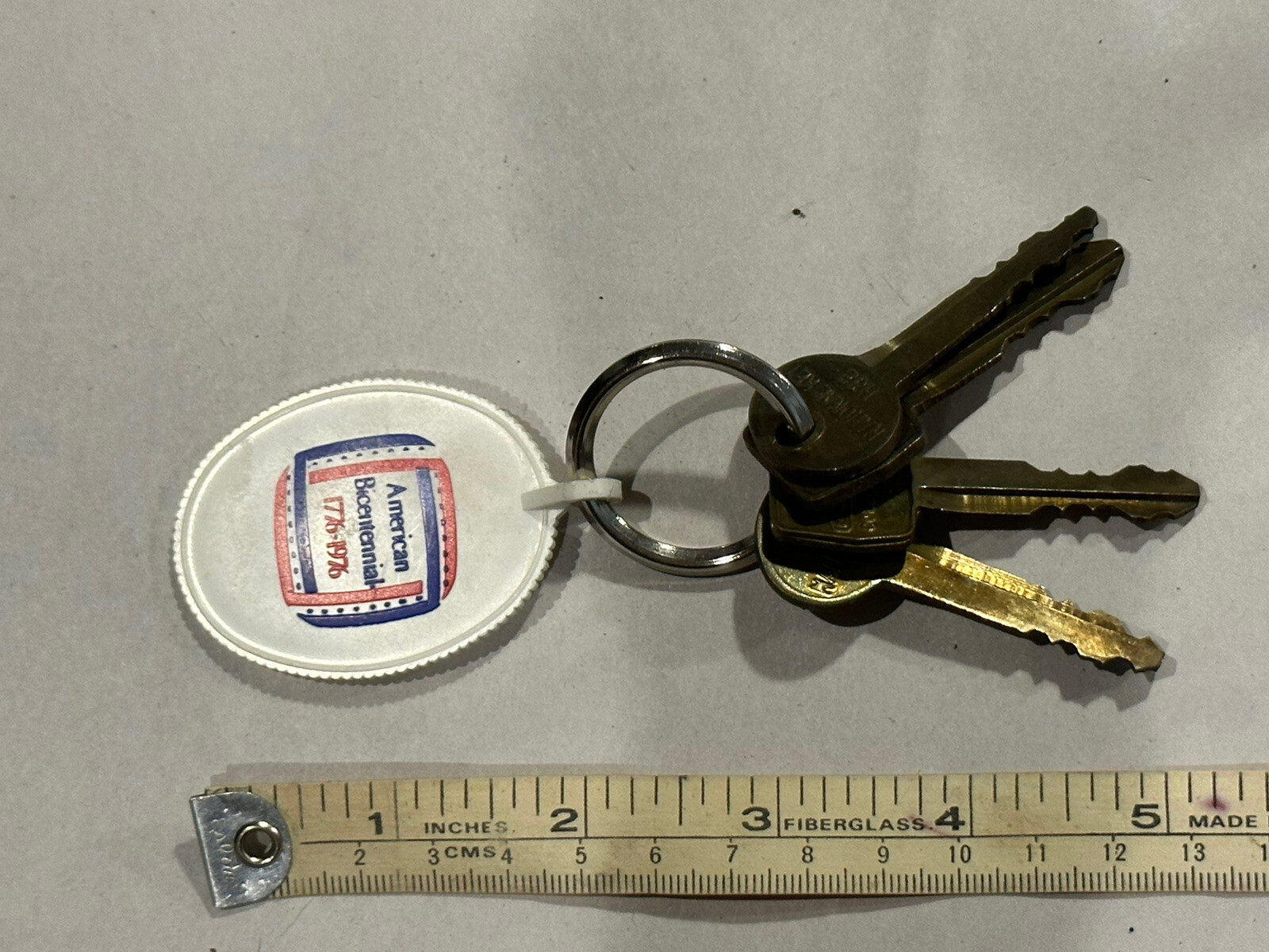 Vintage American Bicentennial Key Chain Fob 1776 National Key Cole Key H33