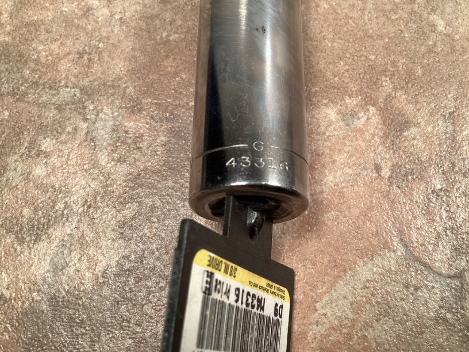 Vintage Craftsman -G- Deep Socket 11/16″NOS #43316 Sears 3/8″ Drive 12-Point USA