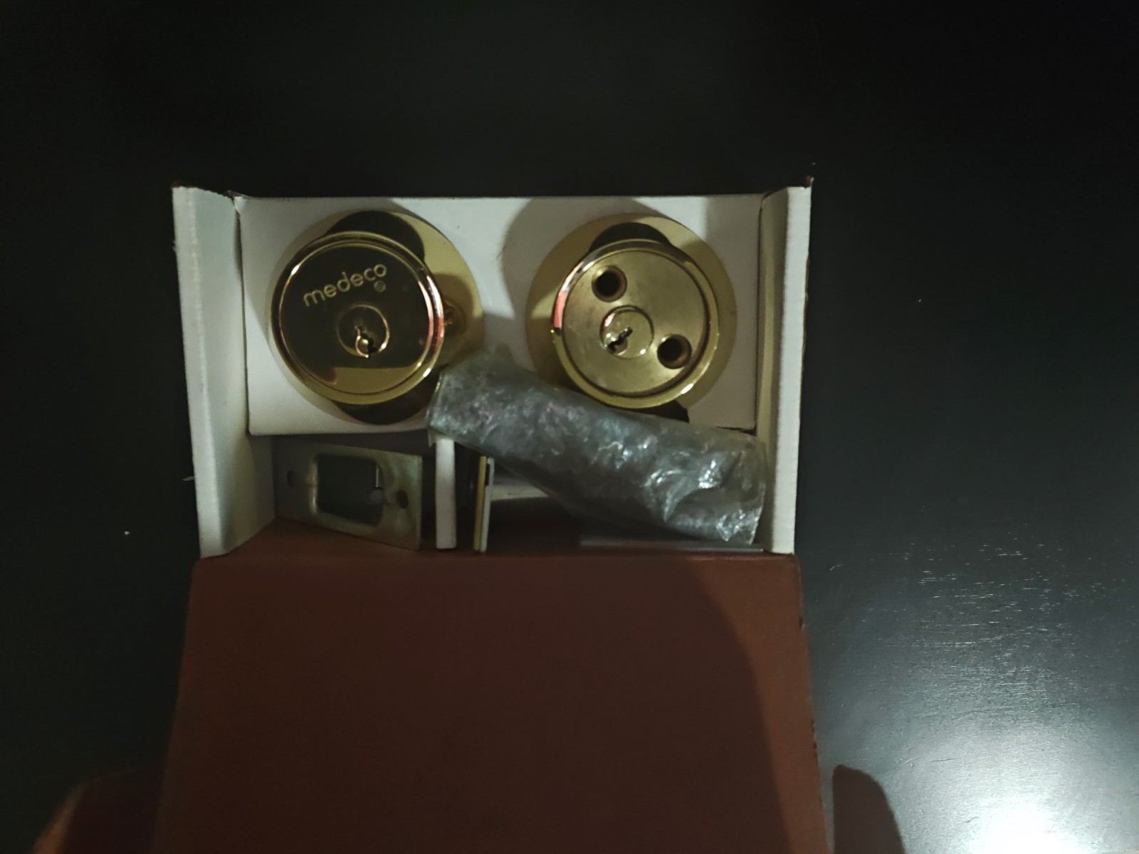 Brass medco maxum deadbolt Lock new in box