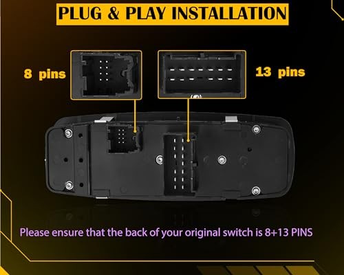 8+13 Metal PINS Power Window Switch for Dodge Dart 2013-2016 – Driver Side