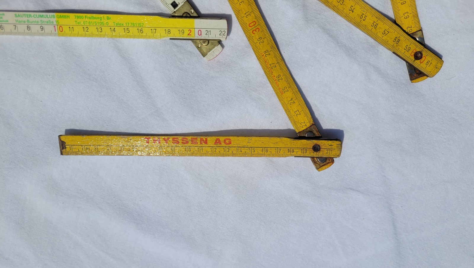 Vintage Folding Rules Lot of 5 Different 2 USA 72″,, 2 GERMANY 2M & 1 POLAND 1M