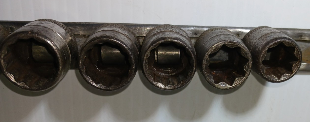 11- 1930s Vintage Sherman-Klove S-K Unbranded 9 + 12 Point 1/2” Drive Sockets