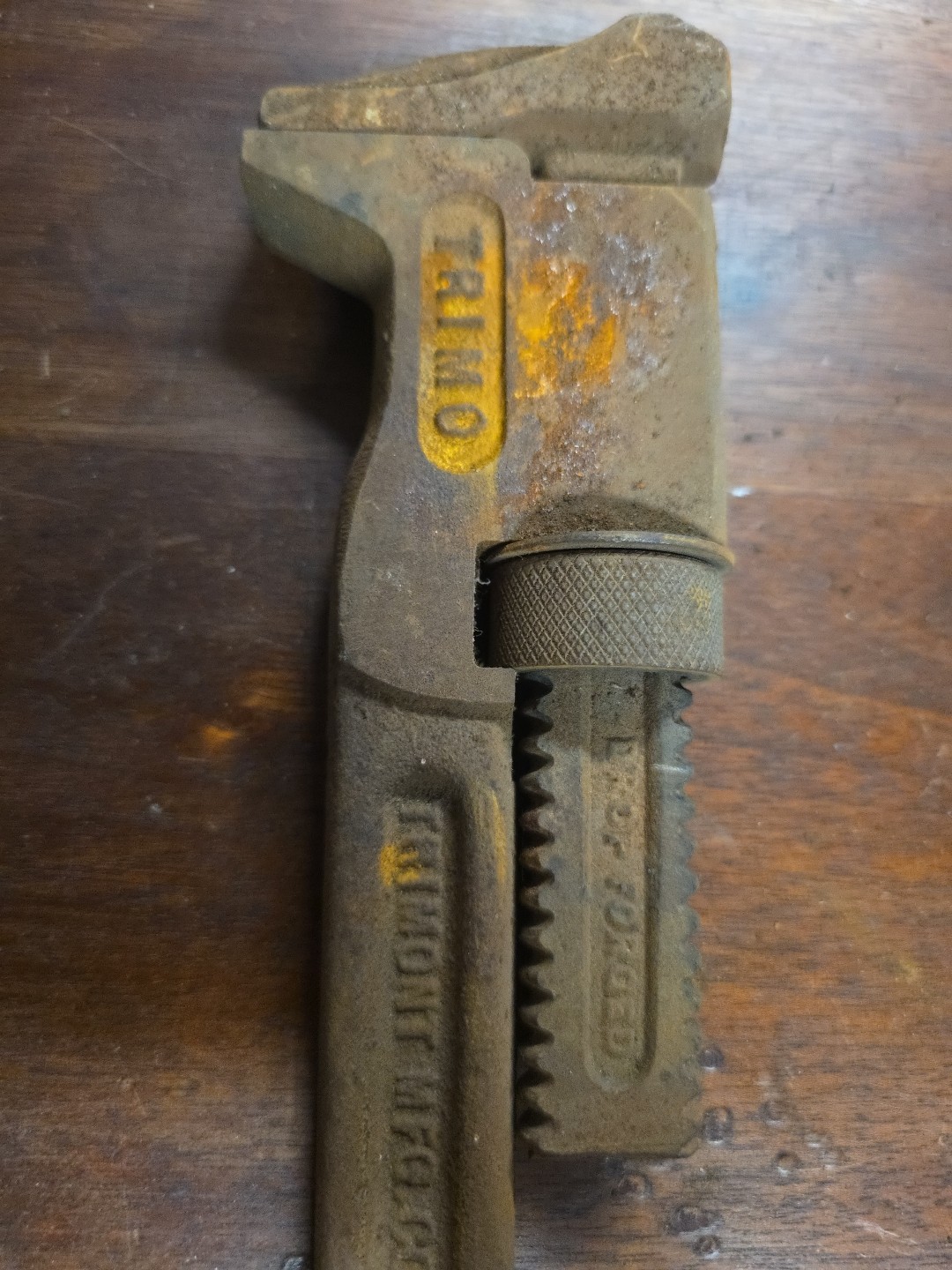 Vintage Trimont Mfg Co. 12″ Adjustable Pipe Wrench – Trimo Spud Monkey Wrench