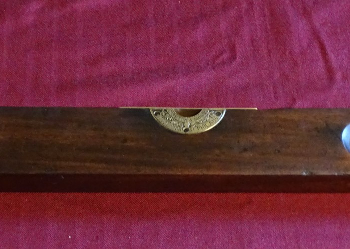 Disston & Morss 28″ Adjust. Plumb & Level w/ Embossed Brass Level Surrounds #18