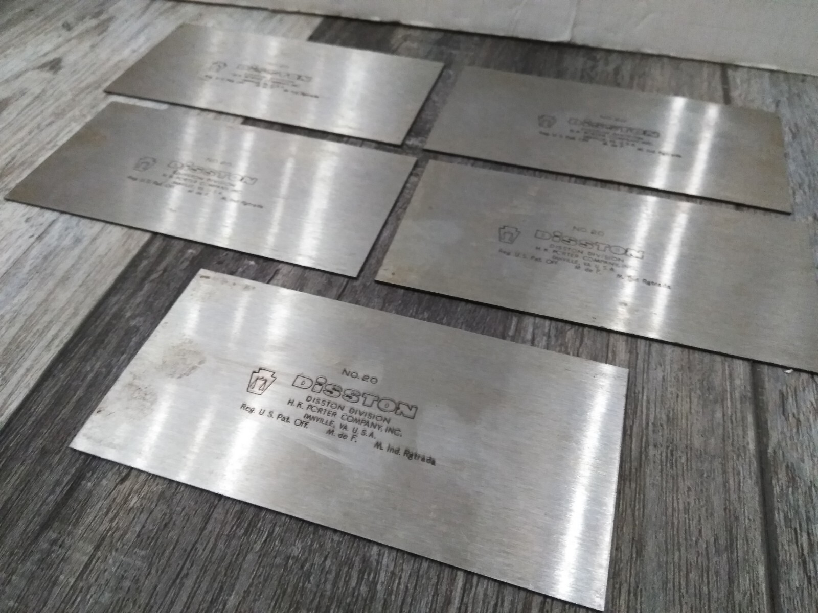 (N.O.S) Disston & Sons No. 20 Cabinet Scraper 2 1/2” x 5” EA ( 5PK BUNDLE)
