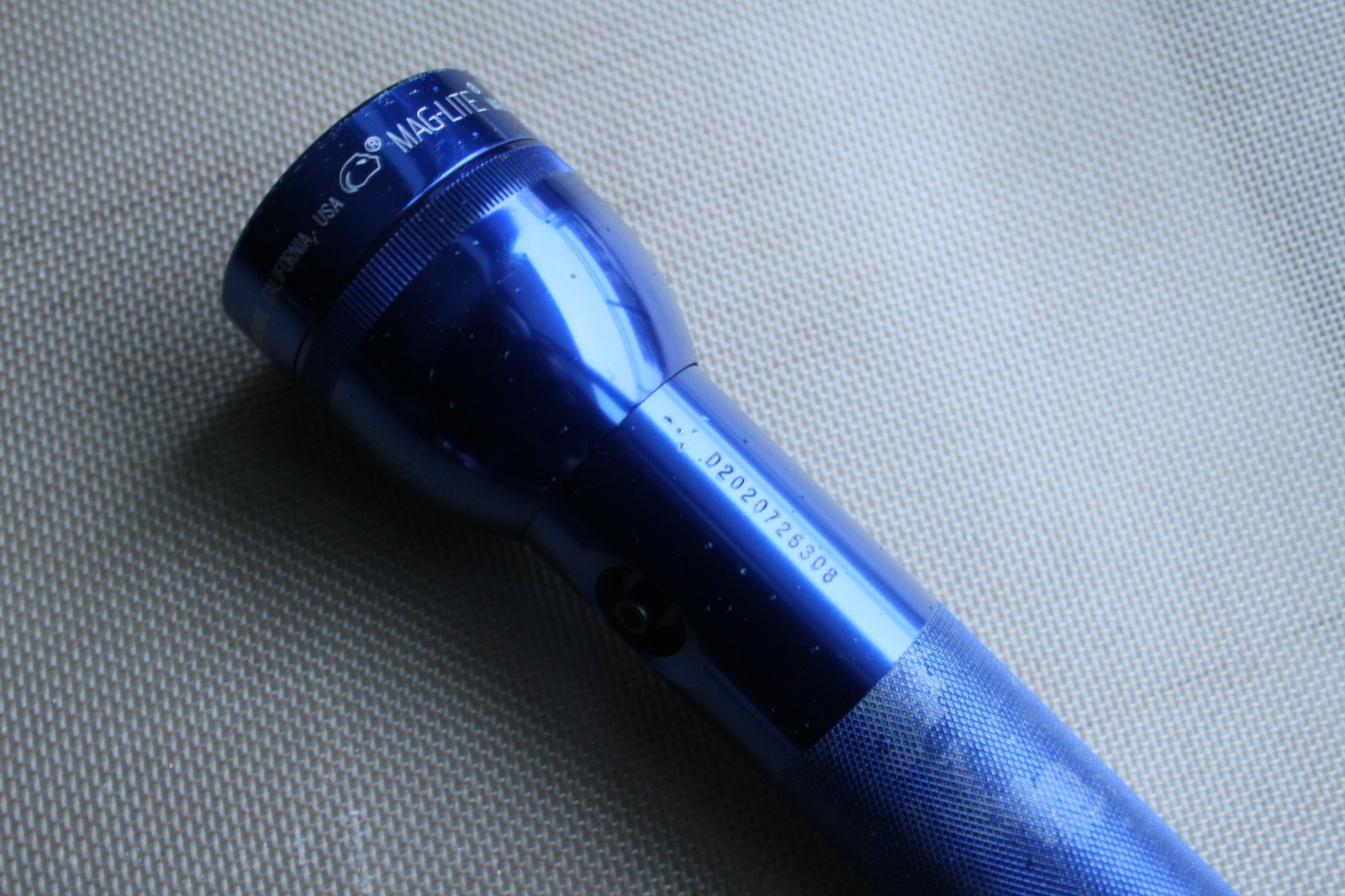 Vintage Mag-lite 2D 10″ Blue Aluminum Flashlight -Made in USA -D2020726308