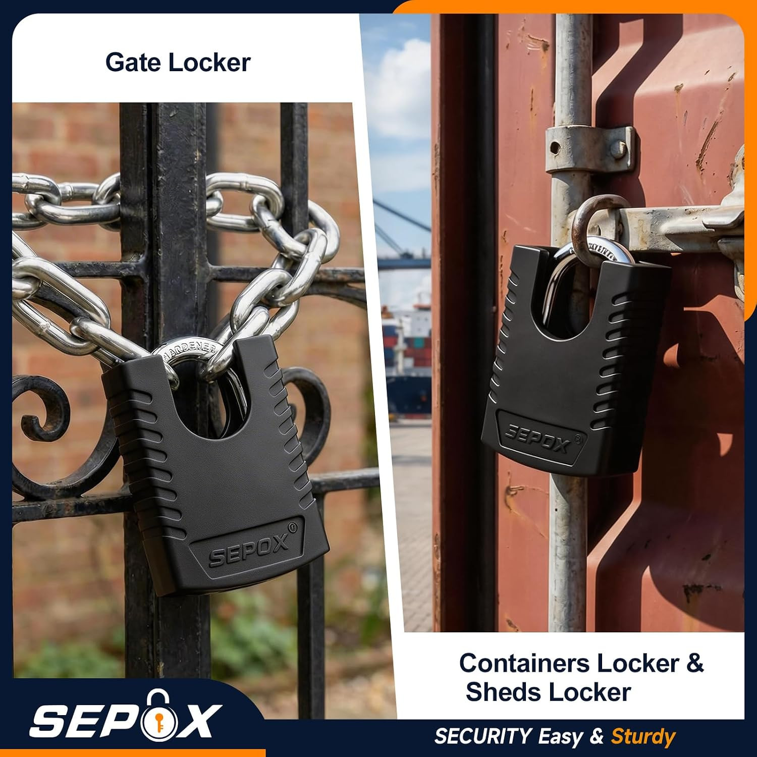 ® Heavy Duty Outdoor Padlock with 2 Keys – 3-3/16″ (80Mm) Weatherproof Rustproof
