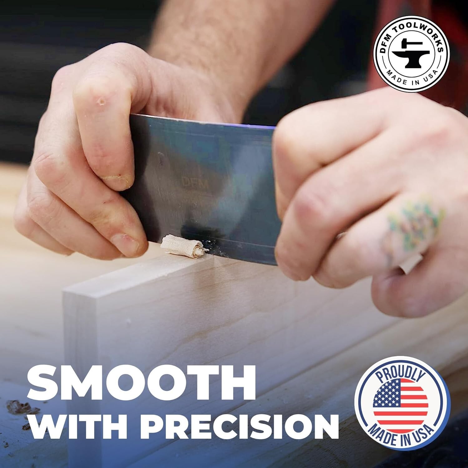 American-Made Card Scraper Set – High Carbon Steel for Wood Finishing