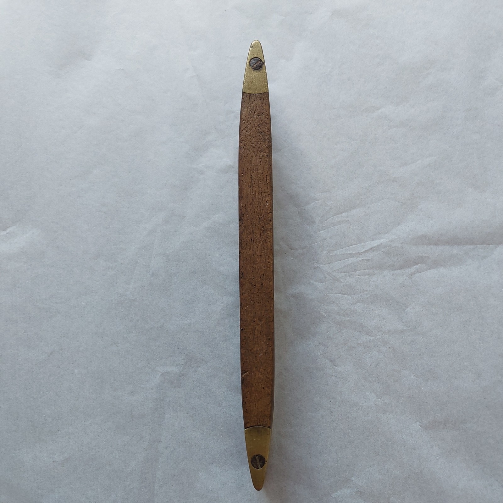 Antique Brass & Hardwood Torpedo Spirit Level 9″ “Warranted Correct” c.1890–1915
